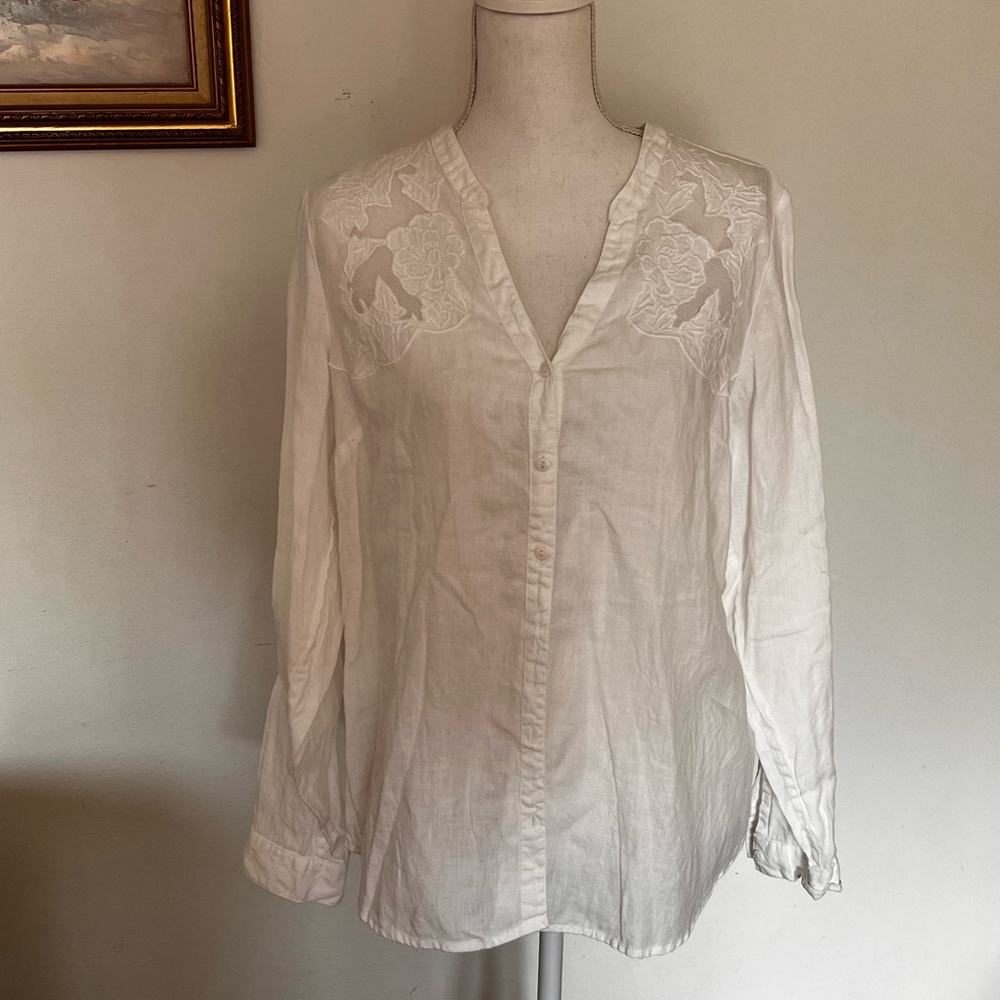 Elegant White Button Down Shirt